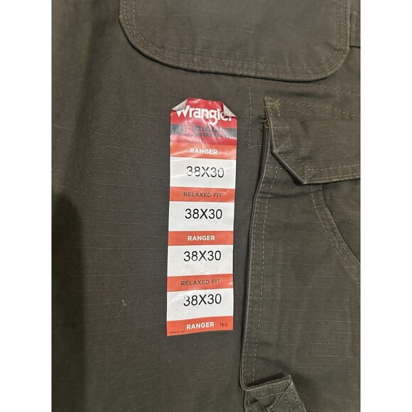 Wrangler Riggs Pants Mens Green Cargo Pockets  Ripstop Workwear Size 38x30 NWT‎ - Picture 5 of 7
